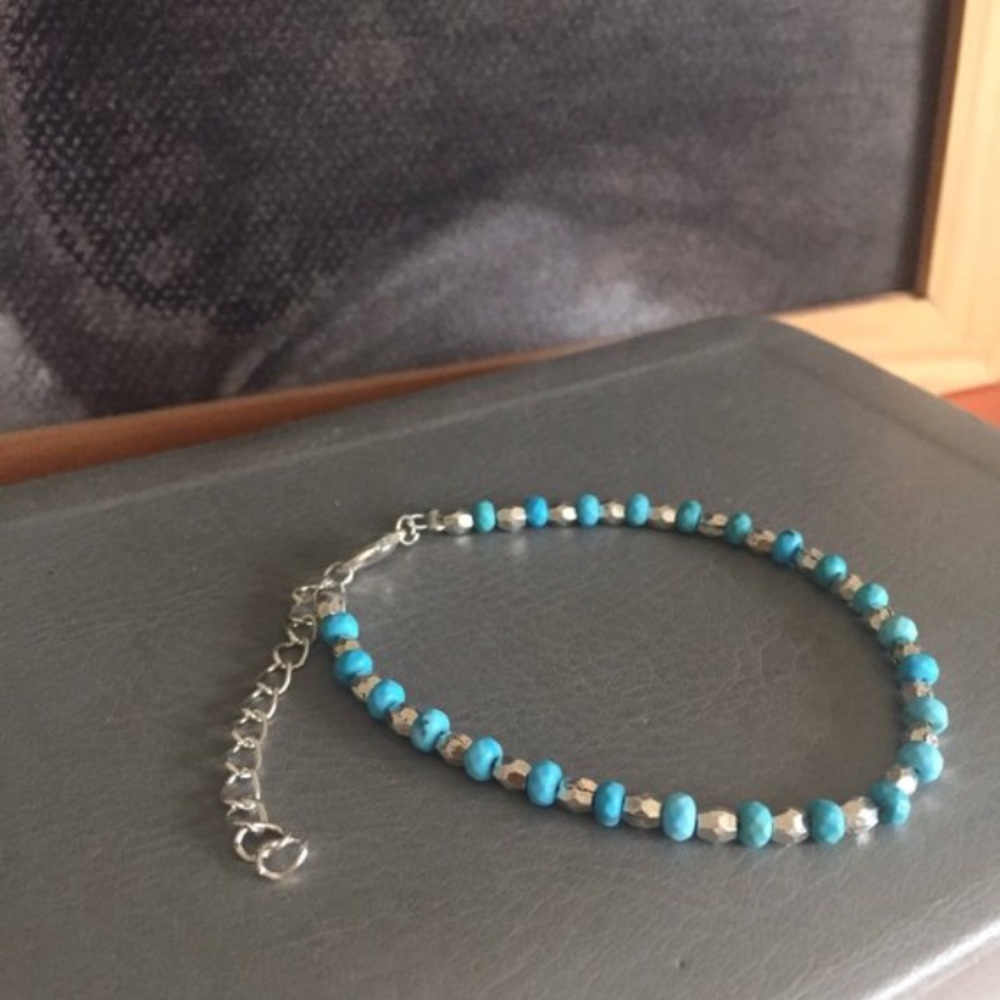 Sleeping beauty bracelet Turquoise boho jewelry
